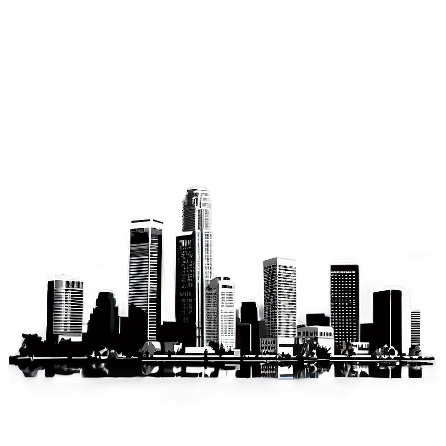 Modern Los Angeles Skyline Png Rnc PNG