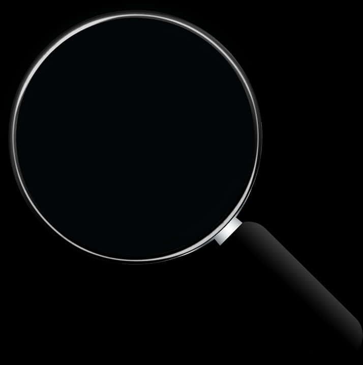 Modern Magnifying Glasson Black Background PNG