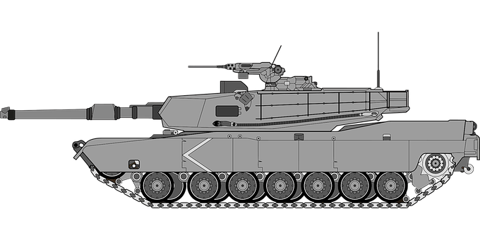 Modern Main Battle Tank Silhouette PNG