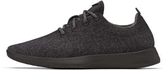 Modern Mens Charcoal Wool Sneaker PNG