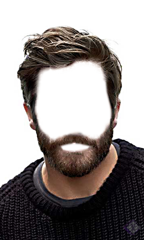 Modern Mens Hairstyle With Beard PNG