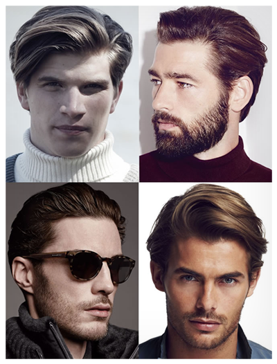 Modern Mens Hairstyles Collage PNG