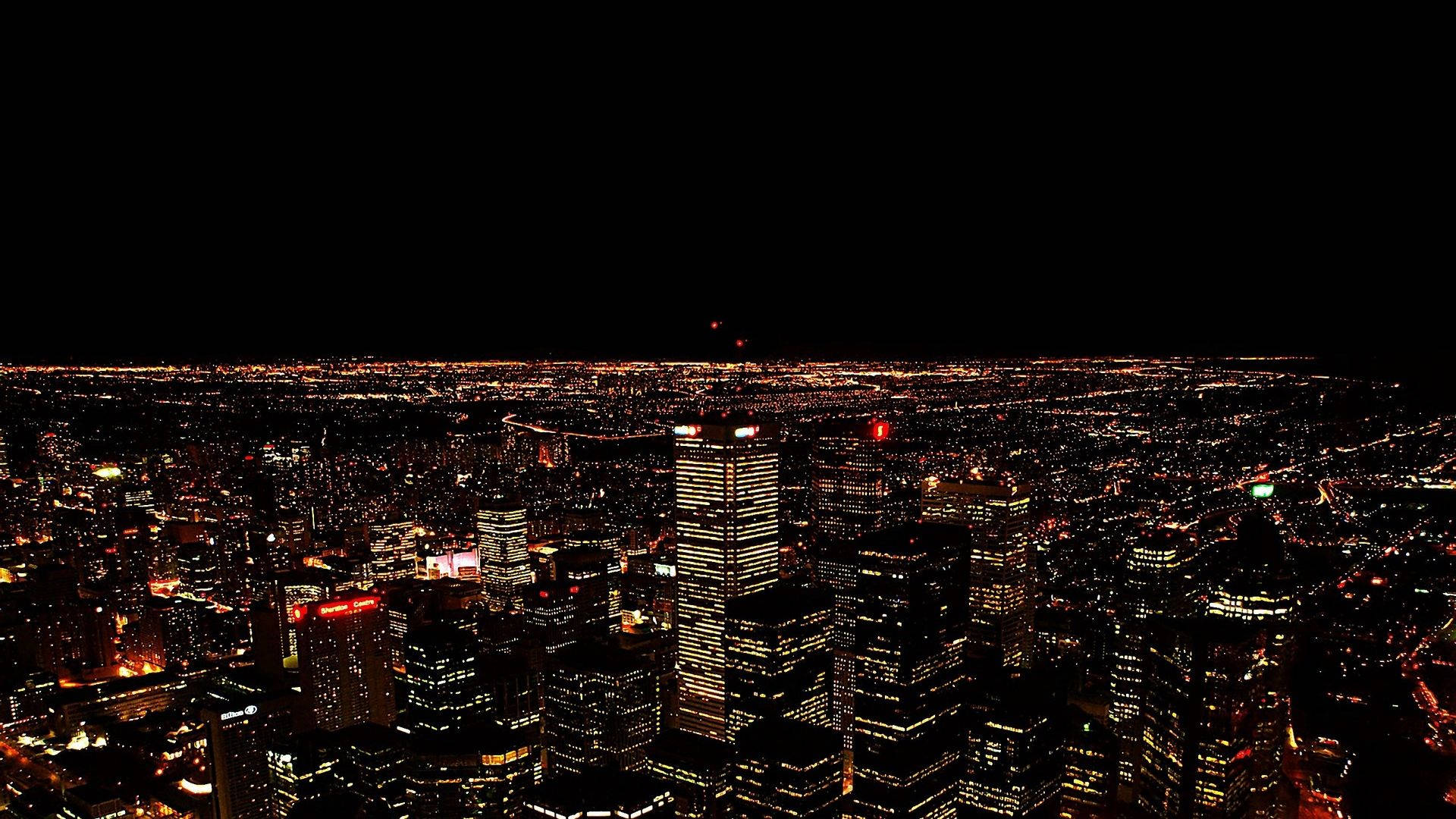 Modern Metropolis Light New York City At Night Wallpaper