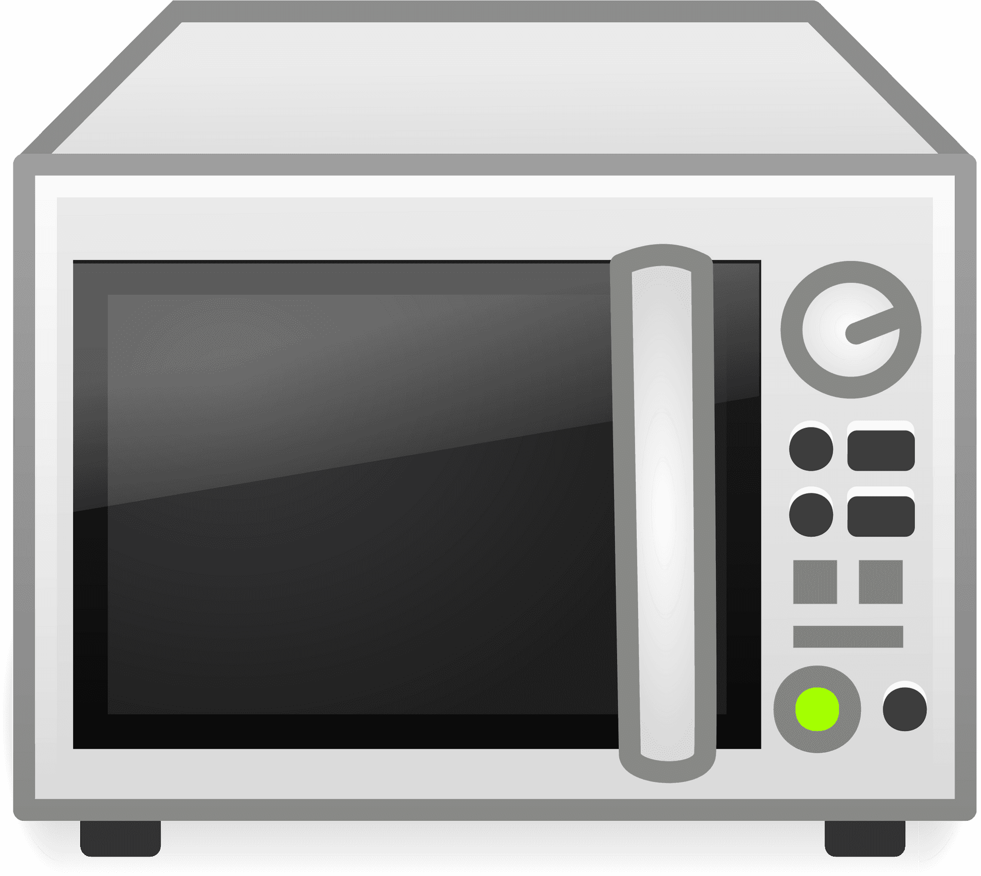 Modern Microwave Oven Vector PNG