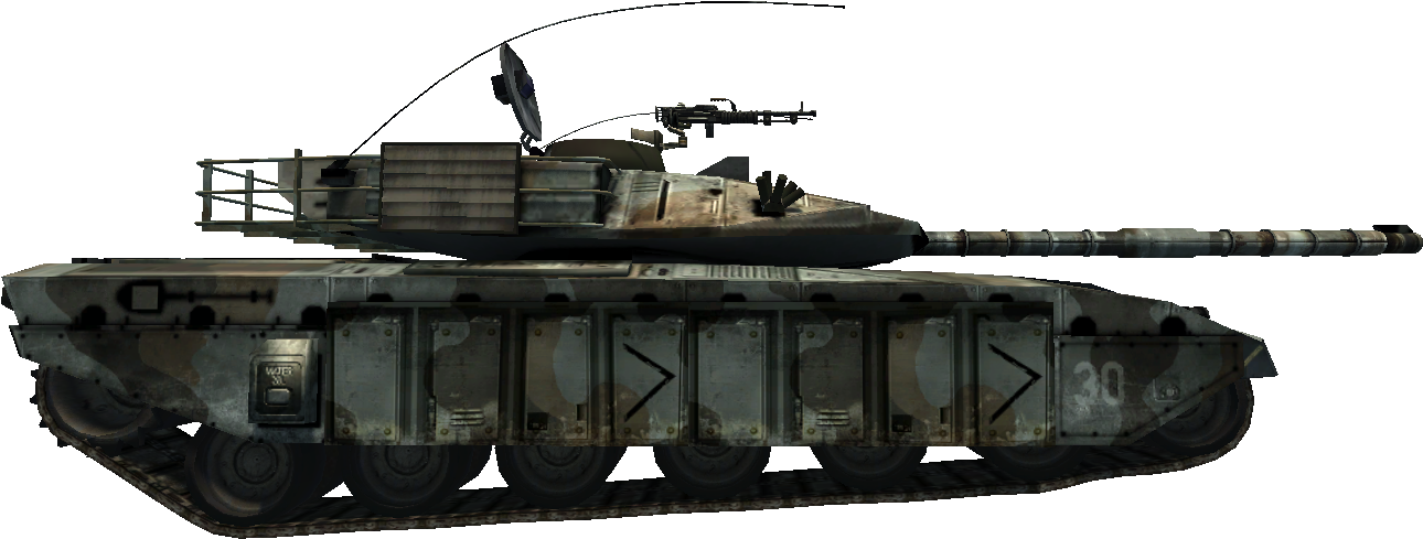 Modern Military Tank Profile PNG