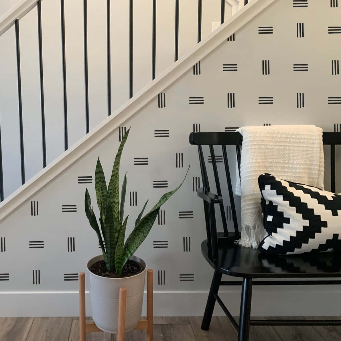 Modern Minimalist Sitting Area House Interior Wallpaper