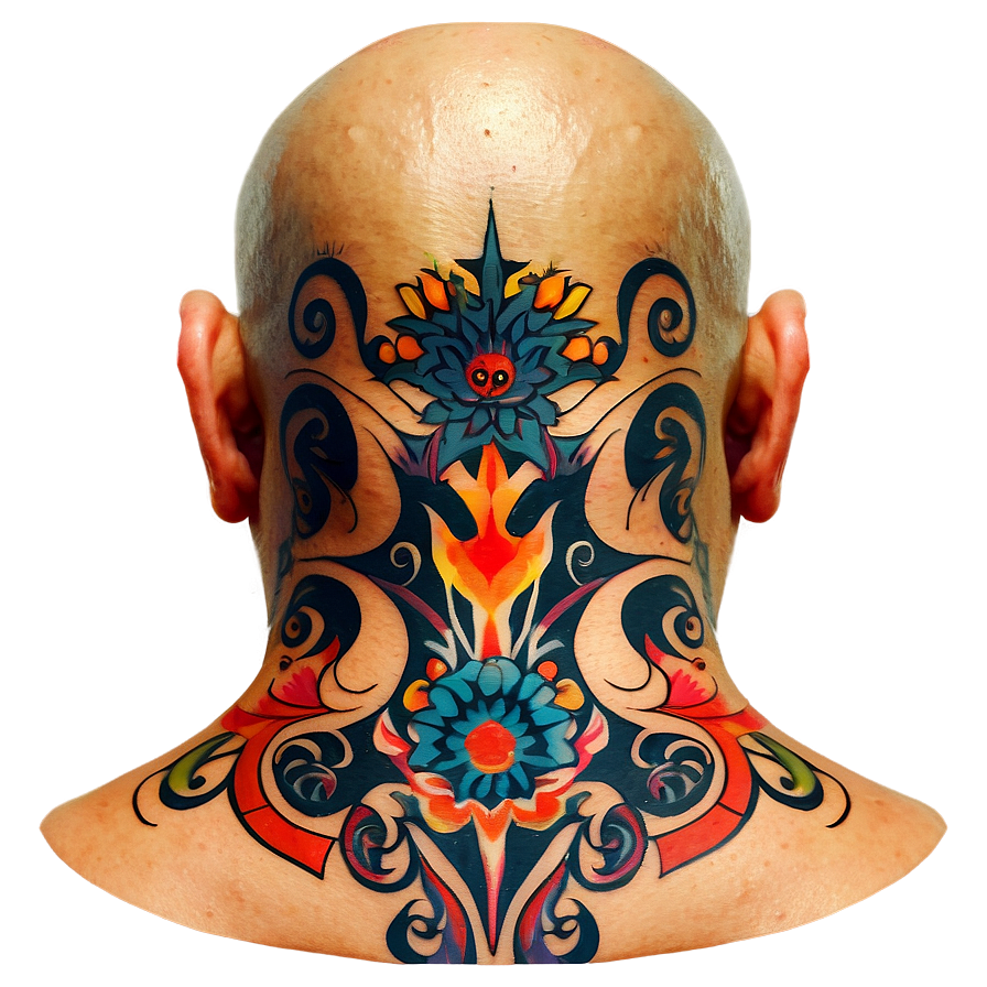 Modern Neck Tattoo Illustrations Png Mhg PNG