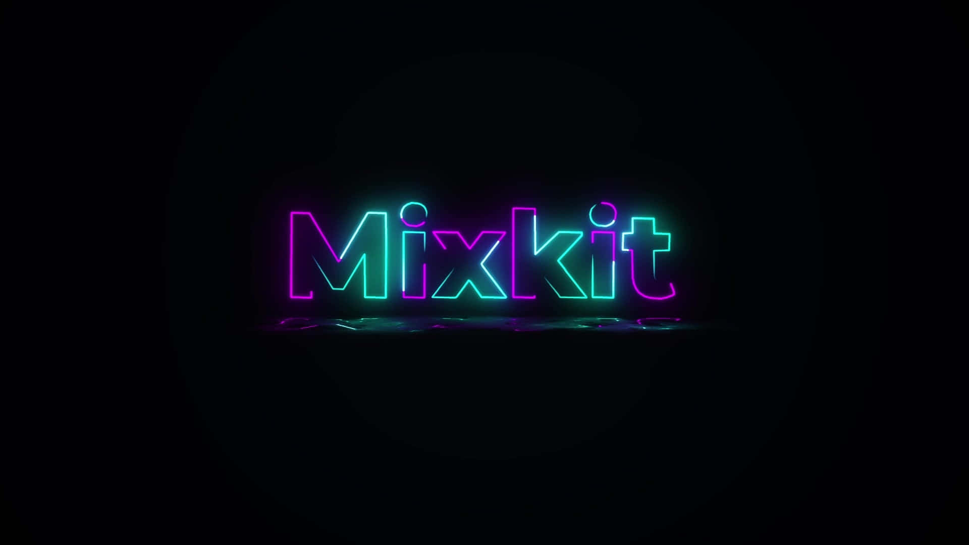 Modern Neon Logo Glowing In The Dark Wallpaper