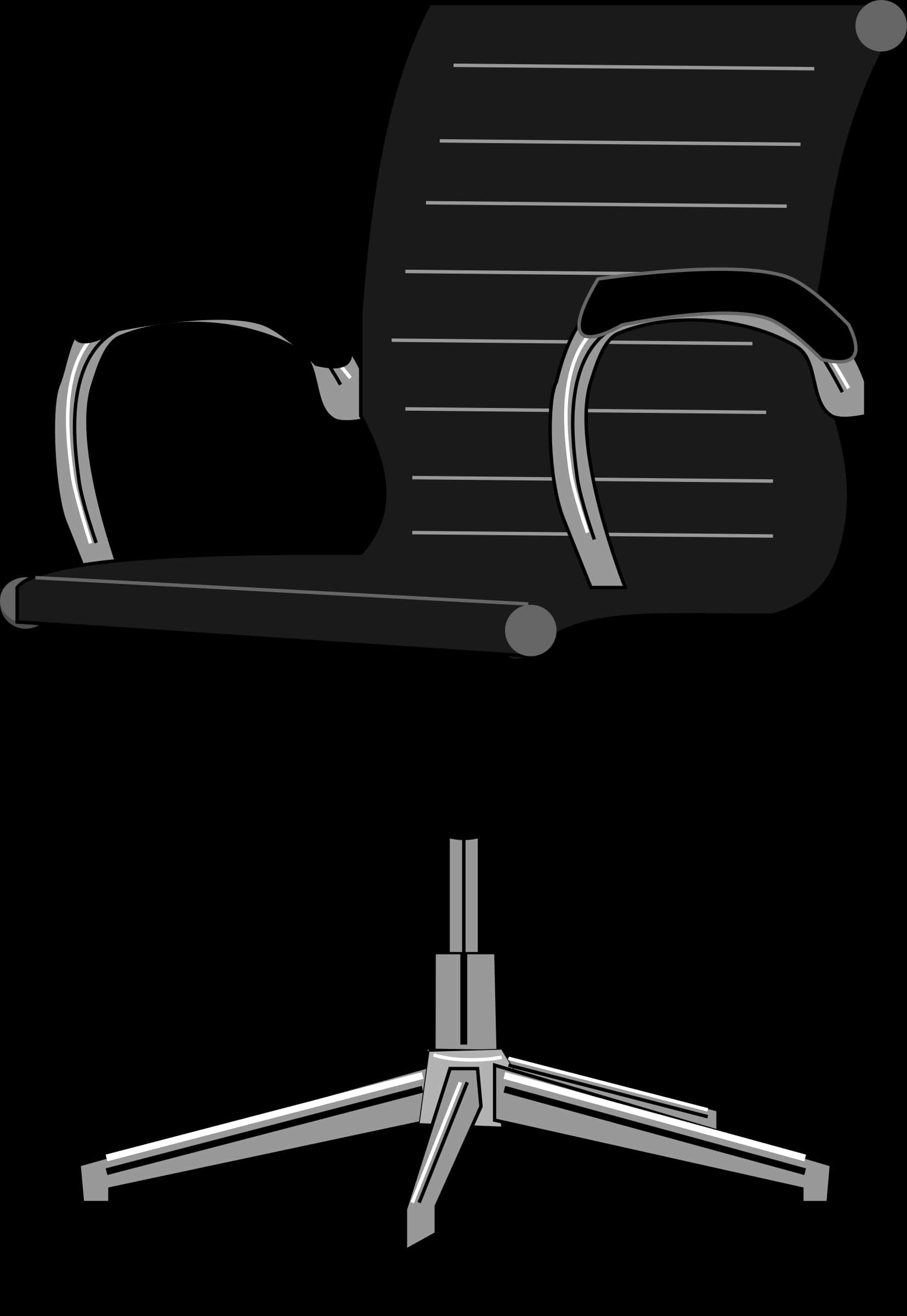 Modern Office Chair Vector Illustration PNG