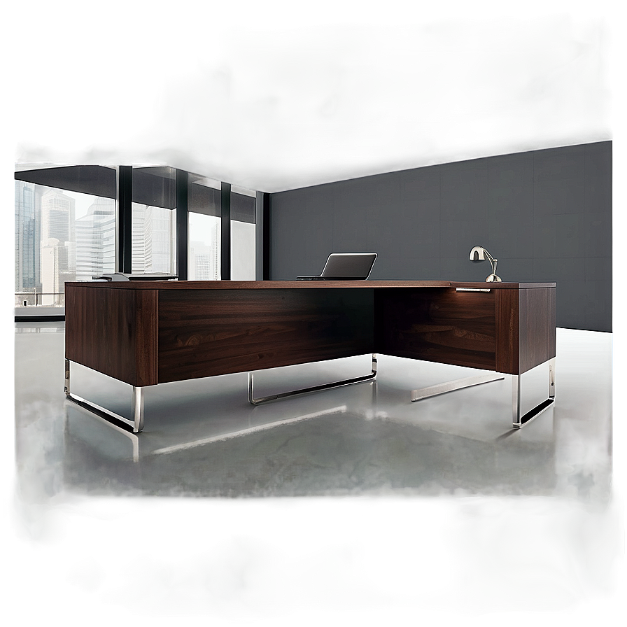 Modern Office Desk Png 06122024 PNG