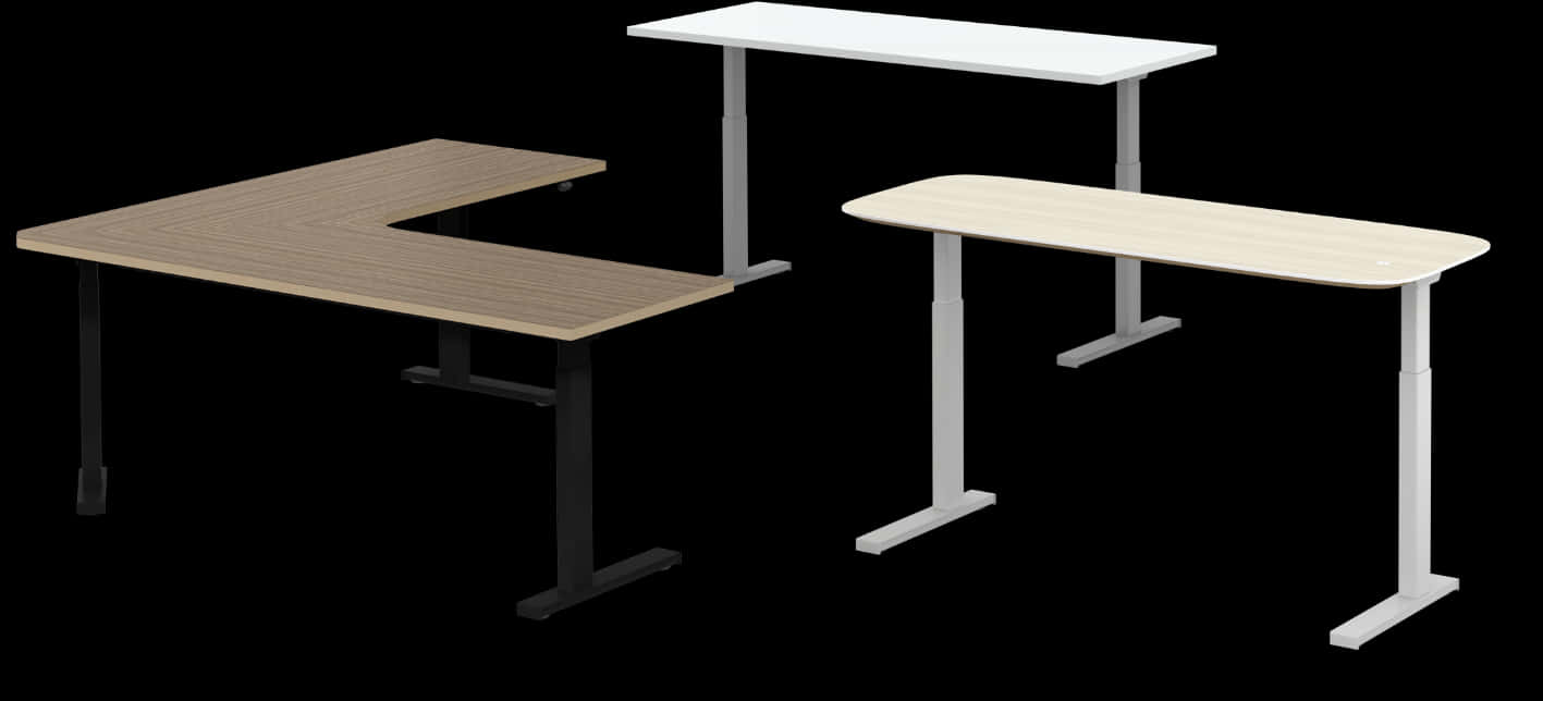 Modern Office Desks Variety PNG