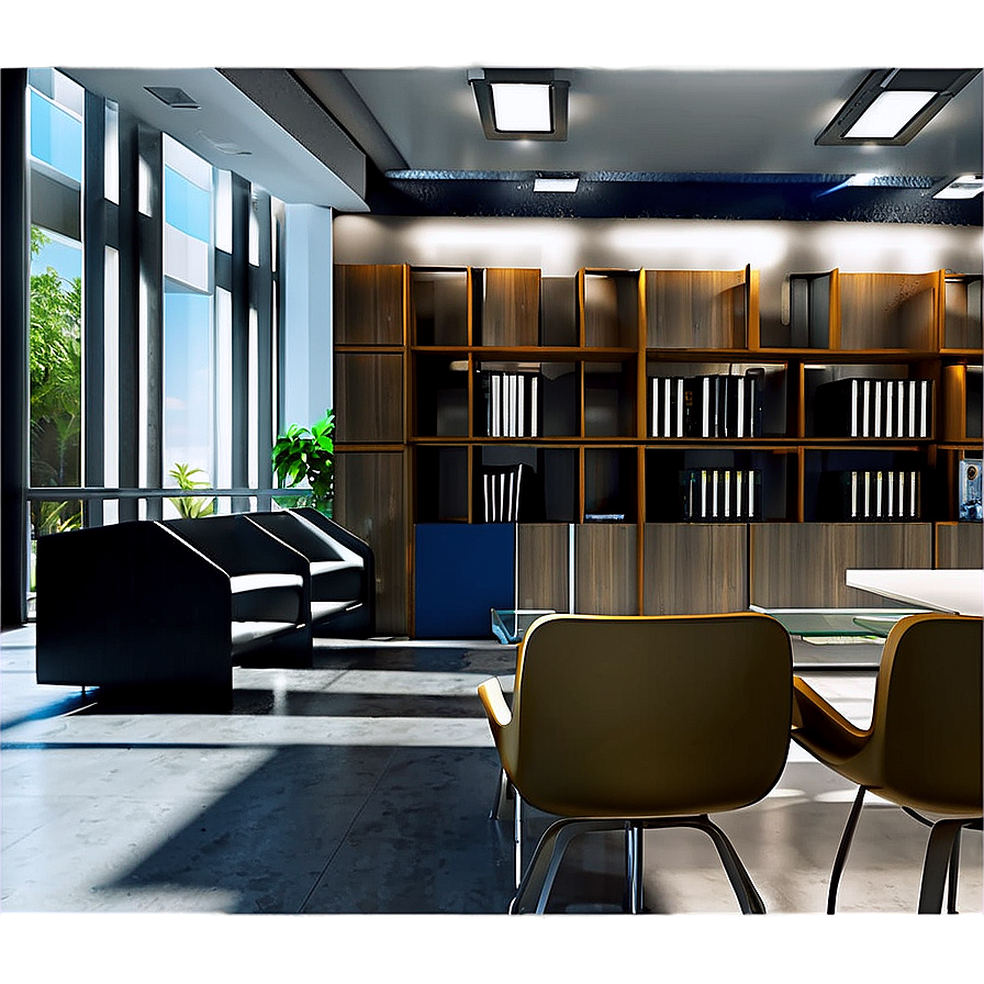 Download Modern Office Interior Png Mmk | Wallpapers.com