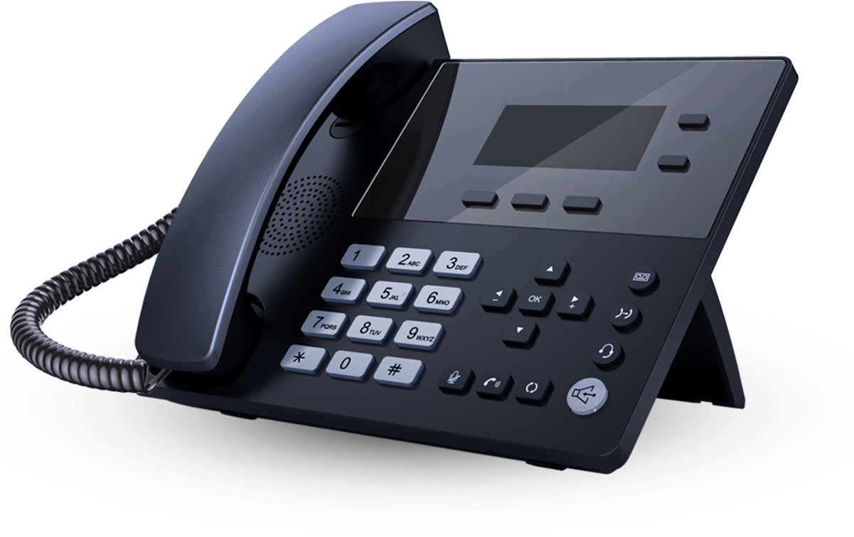 Modern Office Telephone Device PNG