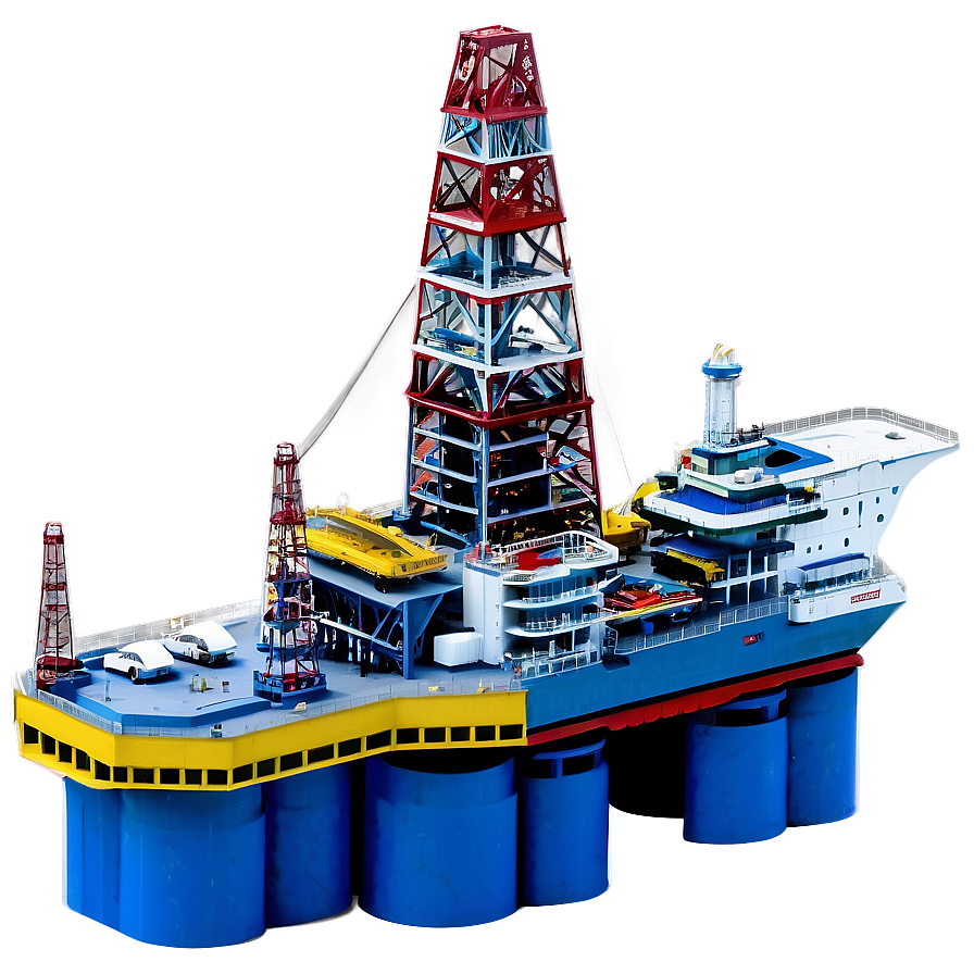 Modern Offshore Drilling Rig Png 06122024 PNG