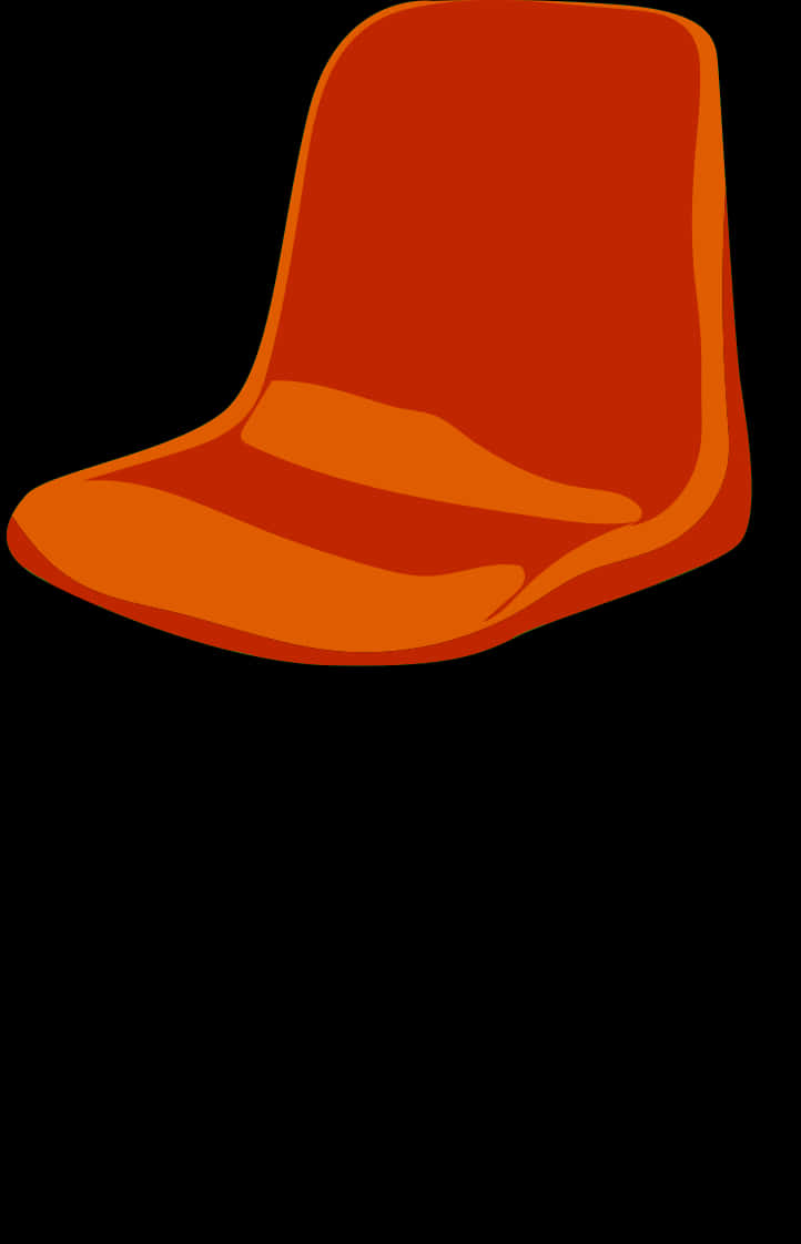 Modern Orange Chair Design PNG