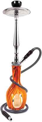 Modern Orange Hookah PNG