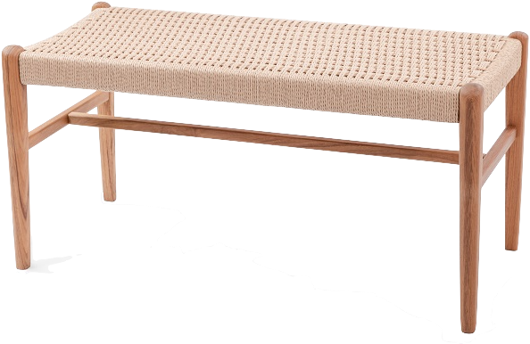 Modern Outdoor Wooden Bench PNG