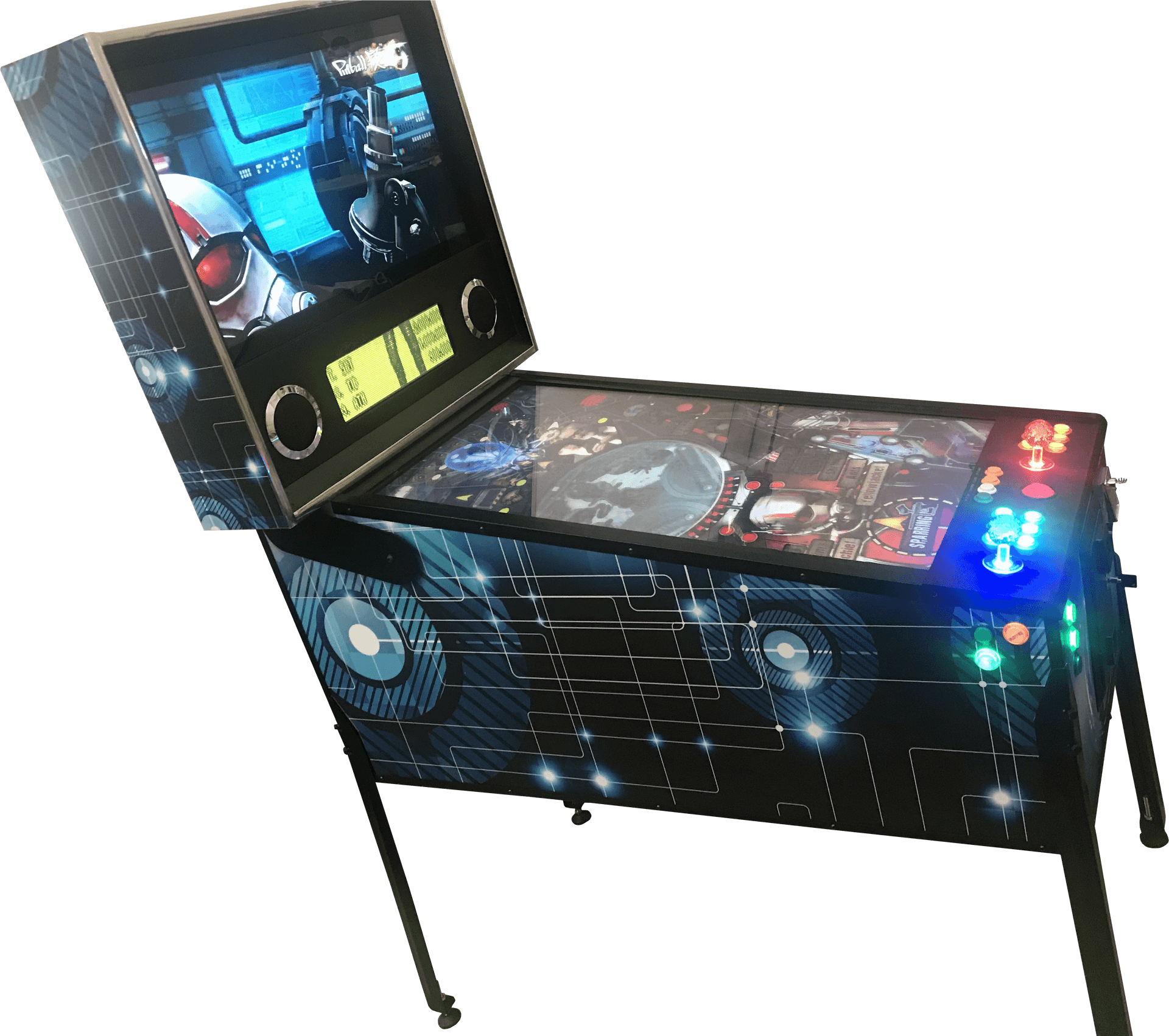 Modern Pinball Arcade Machine PNG