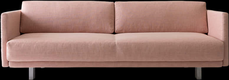 Modern Pink Fabric Couch PNG