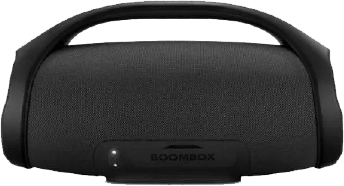 Modern Portable Boombox Black PNG