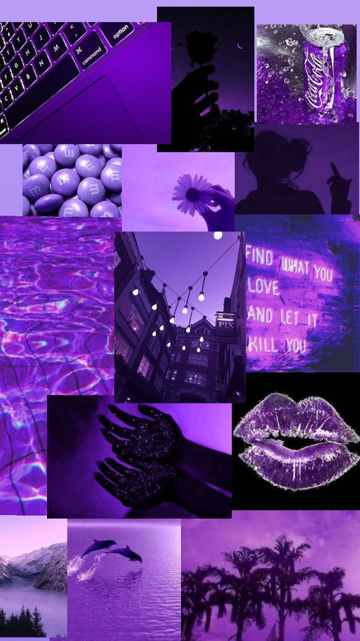 Modern Purple And Black Aesthetic