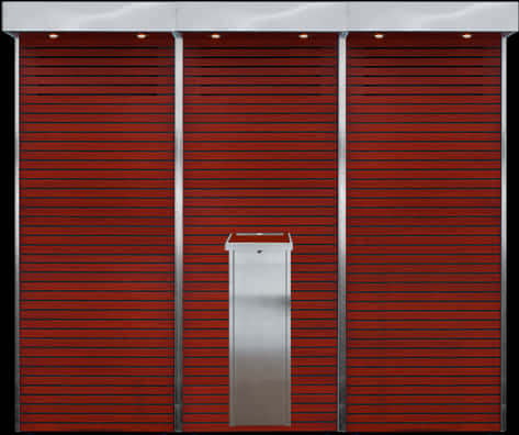 Modern Red Storage Unit Facade PNG