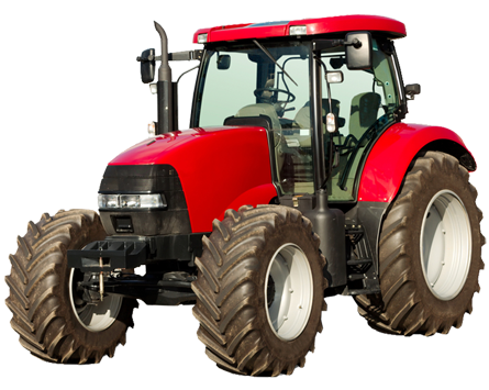 Modern Red Tractor Isolated PNG