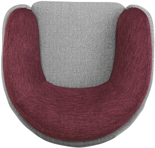 Modern Redand Grey U Shaped Object PNG