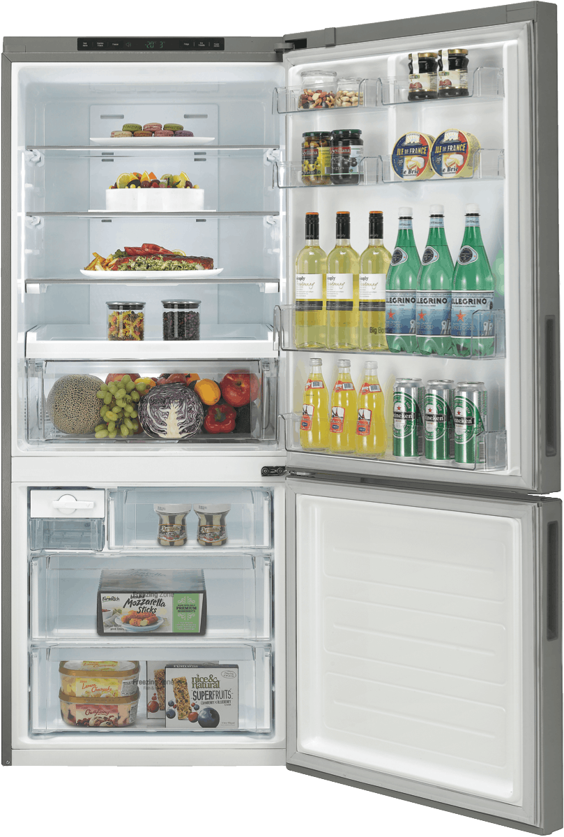 Modern Refrigerator Fullof Food Items PNG