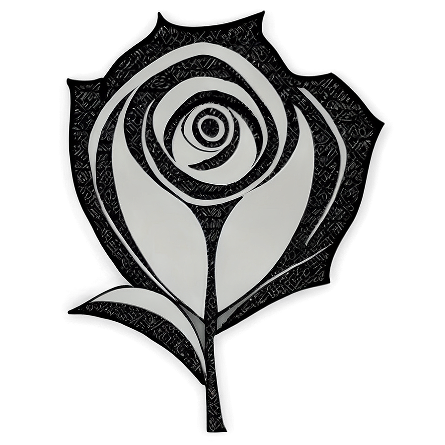 Modern Rose Black And White Png 23 PNG