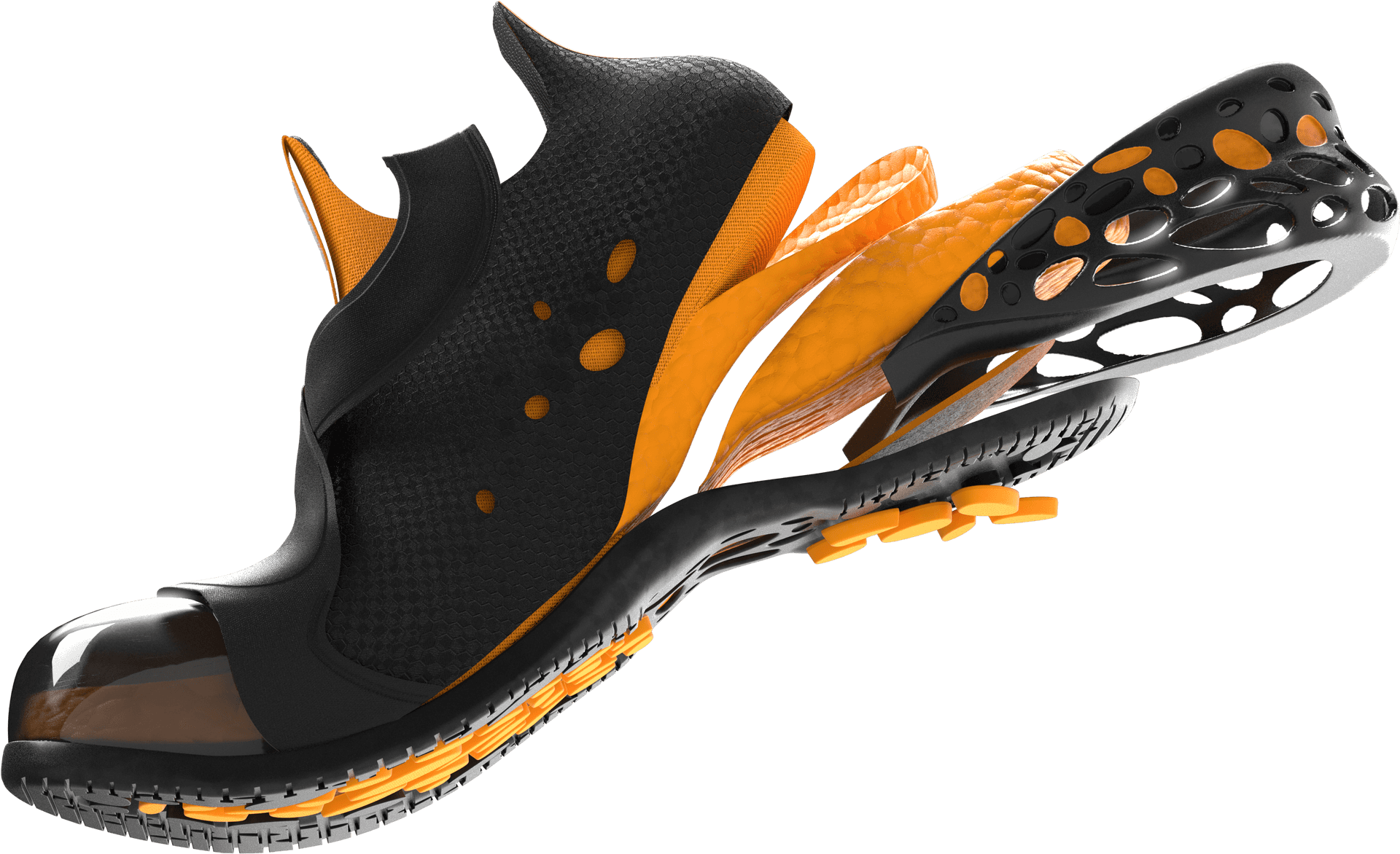 Modern Running Shoe Design PNG
