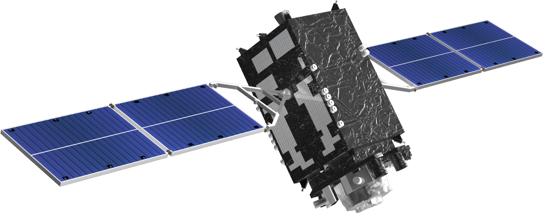Modern Satellitewith Solar Panels PNG