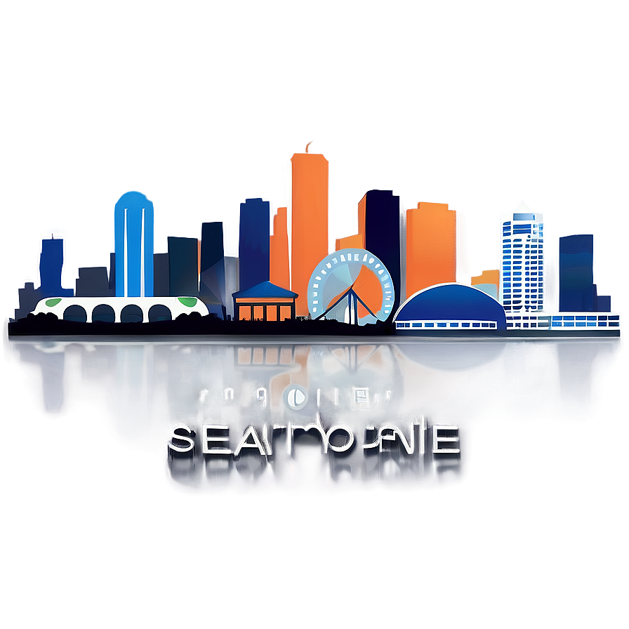 Modern Seattle Skyline Vector Png Cvr51 PNG