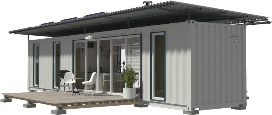 Modern Shipping Container Home PNG
