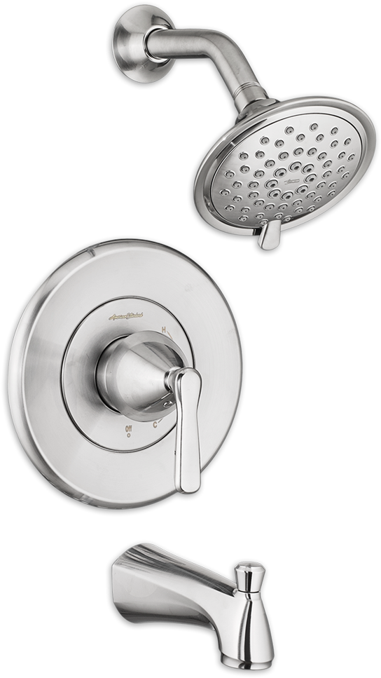 Modern Showerheadand Faucet Set PNG