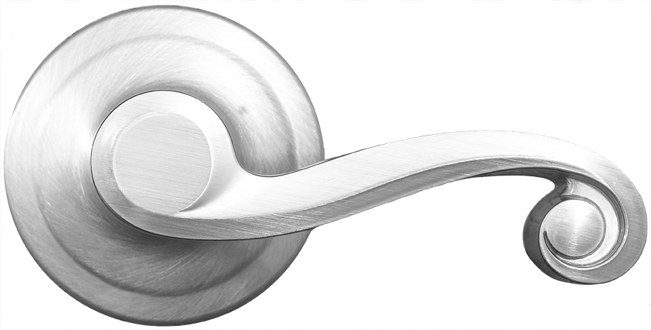 Modern Silver Door Handle PNG