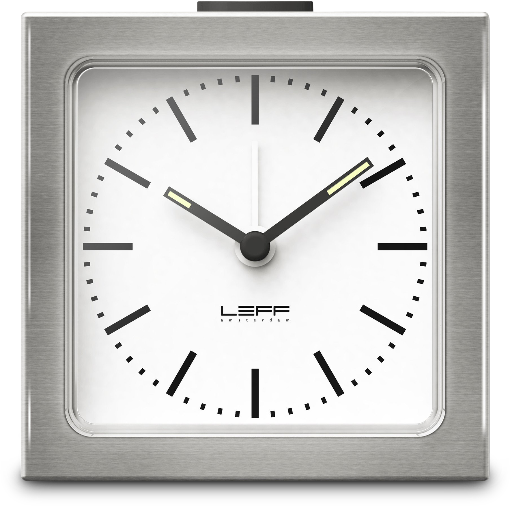 Modern Silver Framed White Clock PNG