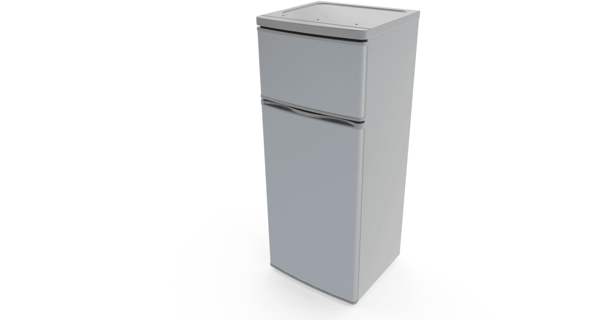 Modern Silver Refrigerator3 D Rendering PNG