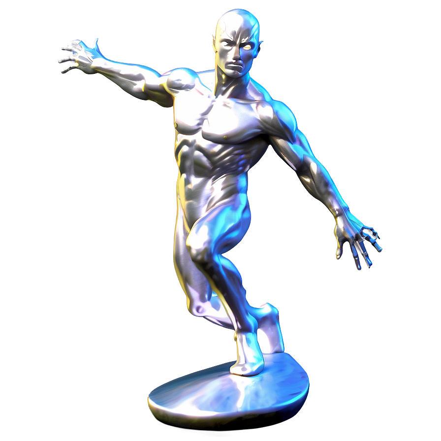 Modern Silver Surfer Artwork Png Rmo PNG