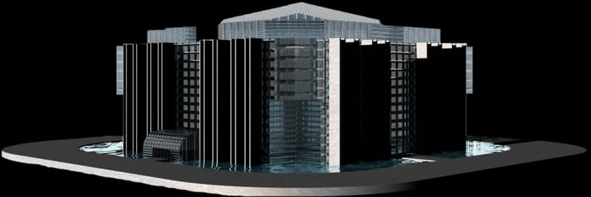 Modern Skyscraper Complex Rendering PNG