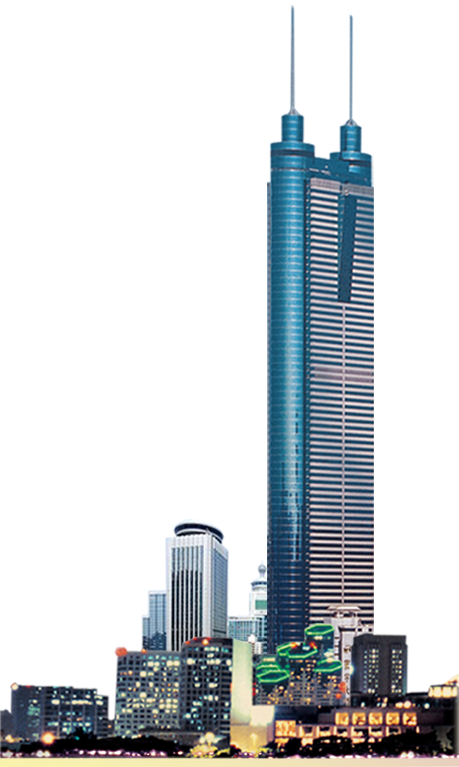 Modern Skyscraper Dominating Cityscape PNG