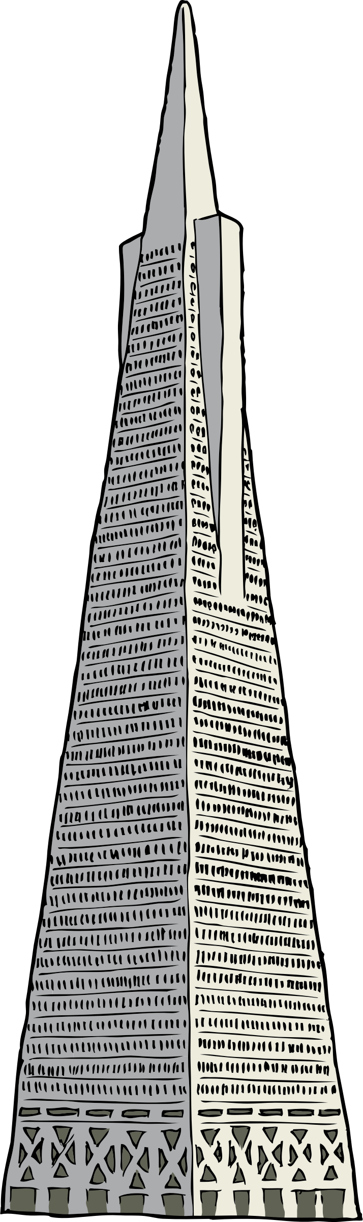 Modern Skyscraper Illustration PNG