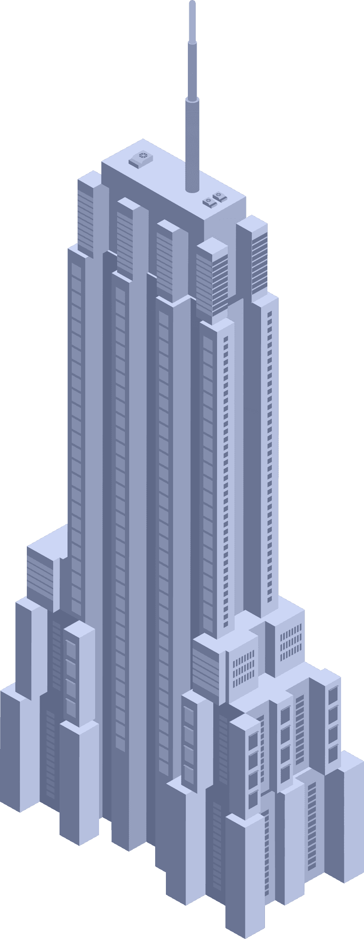 Modern Skyscraper Illustration PNG