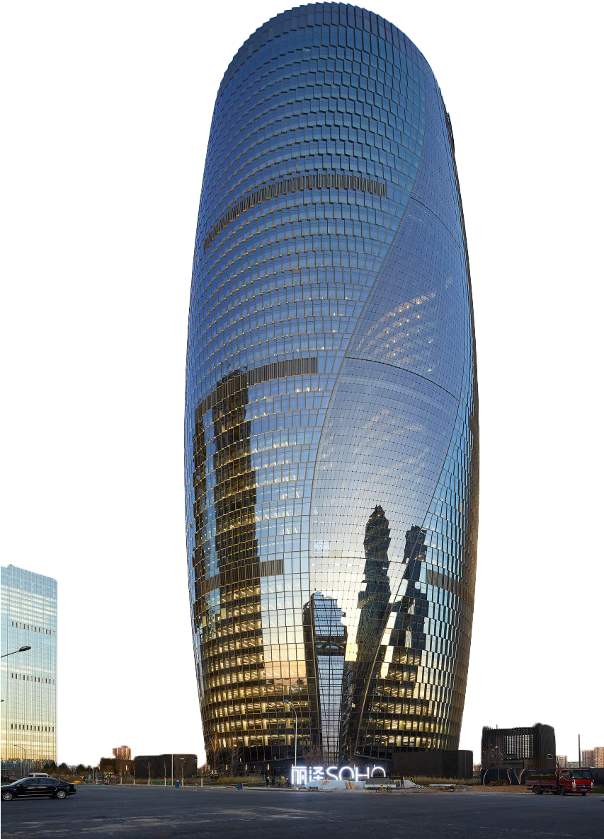 Modern Skyscraper Reflective Glass Facade PNG