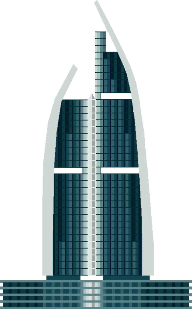 Modern Skyscraper Vector Illustration PNG