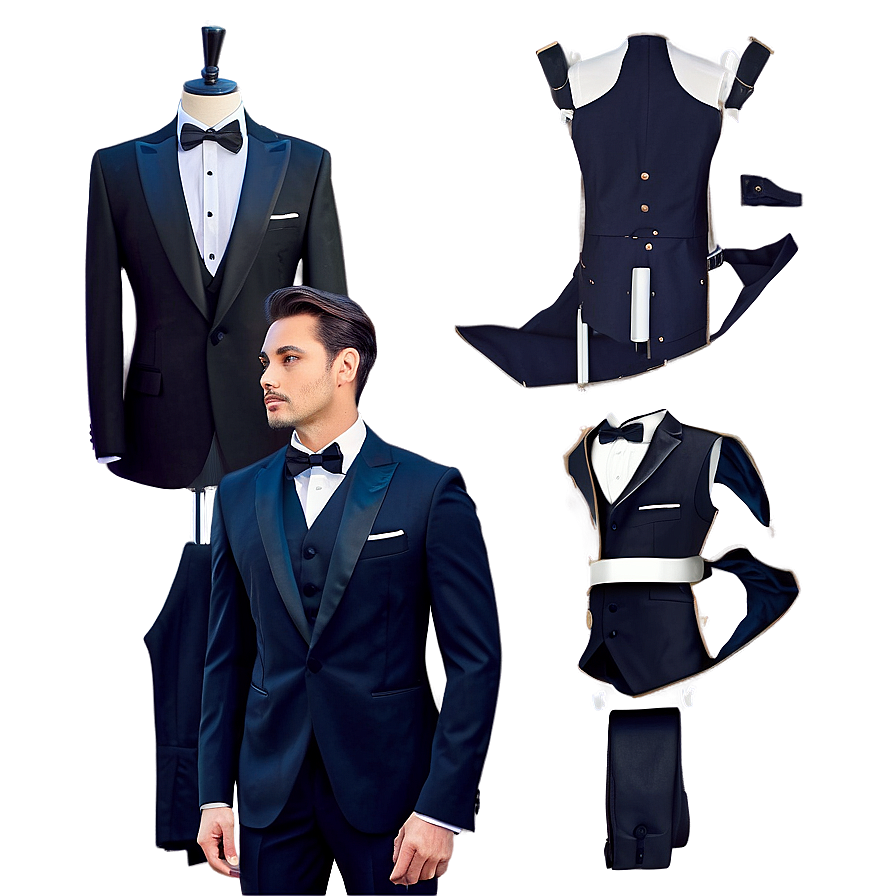 Modern Slim Fit Tuxedo Png Wnf PNG