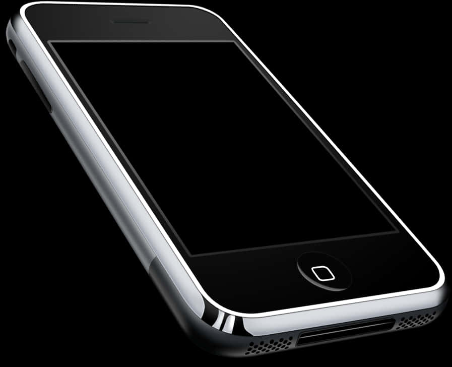 Modern Smartphone Black Design PNG