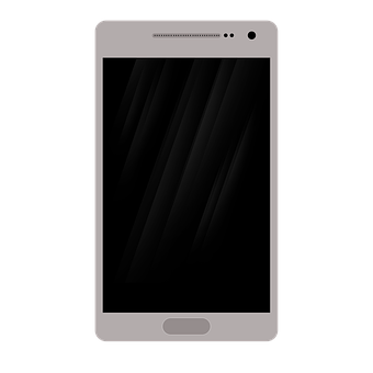 Modern Smartphone Black Screen PNG