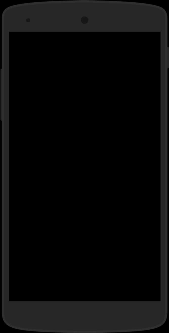 Modern Smartphone Blank Screen PNG