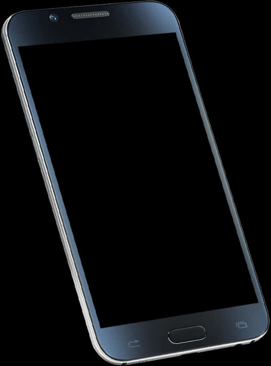 Modern Smartphoneon Black Background PNG